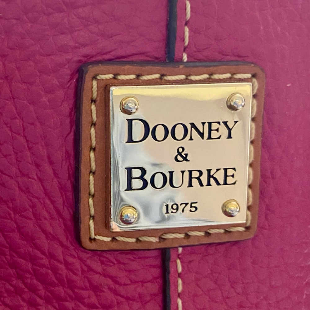Dooney & Bourke Pink Tote with Brown Accents - Picture 2 of 8